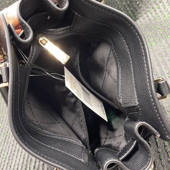 Michael Kors Hamilton Small Satchel Shoulder Leather Bag Black - Picture 14 of 16